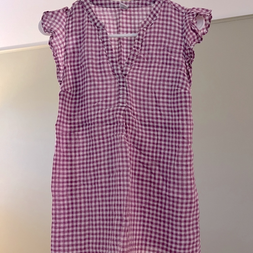 Maternity Pink Gingham shirt